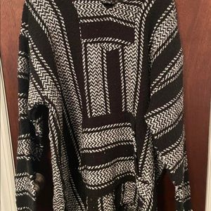 Boho black and white hoodie UNISEX